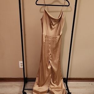 Sincerely Jules Elegant Tan Jumpsuit